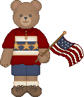 I adopted my cute Patriotic Bear at Heather's Holiday Bear Adoptions