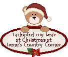 I adopted my Poinsettia Christmas Bears at Irene's Country Corner