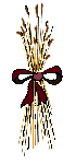 Wheat graphic with brown ribbon